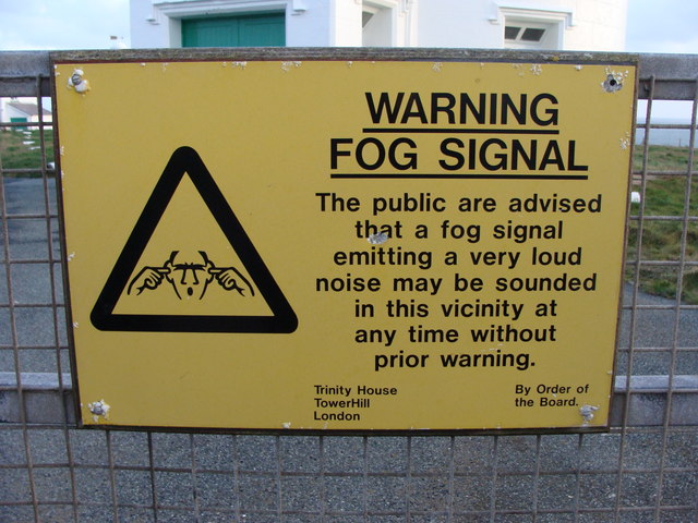 Notice at fog signal station